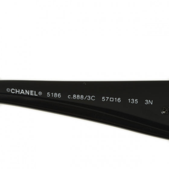 Chanel Camellia CC Sunglasses 5186 Black 7 of 10