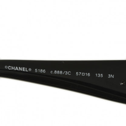 Chanel Camellia CC Sunglasses 5186 Black 7 of 10