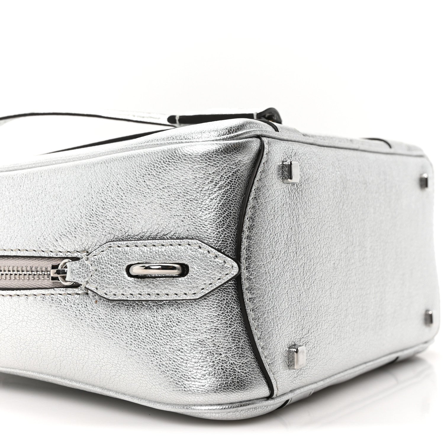 Moynat Metallic Chevre Mignon BB Silver 8 of 9