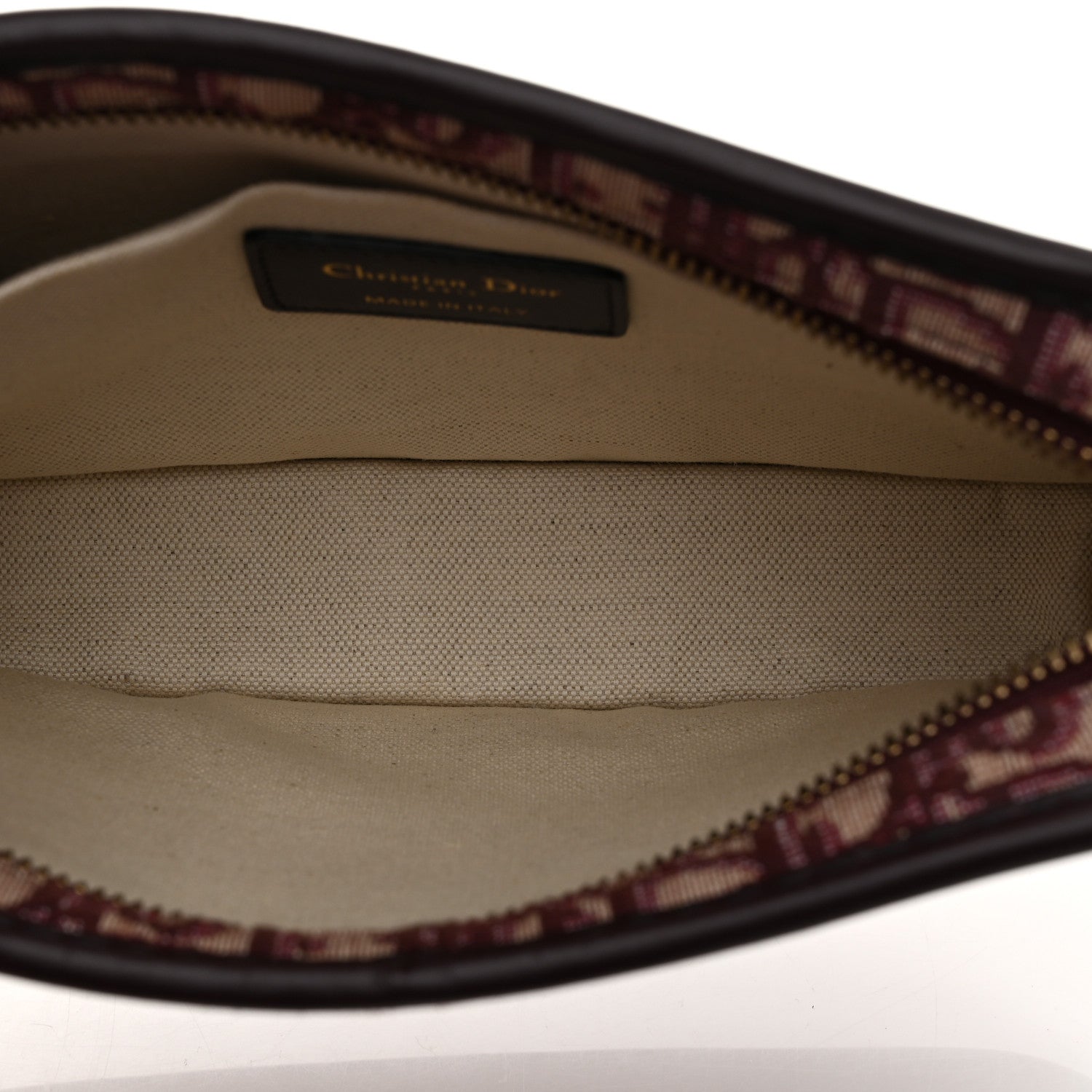 Christian Dior Oblique Diorquake Clutch Burgundy 5 of 7