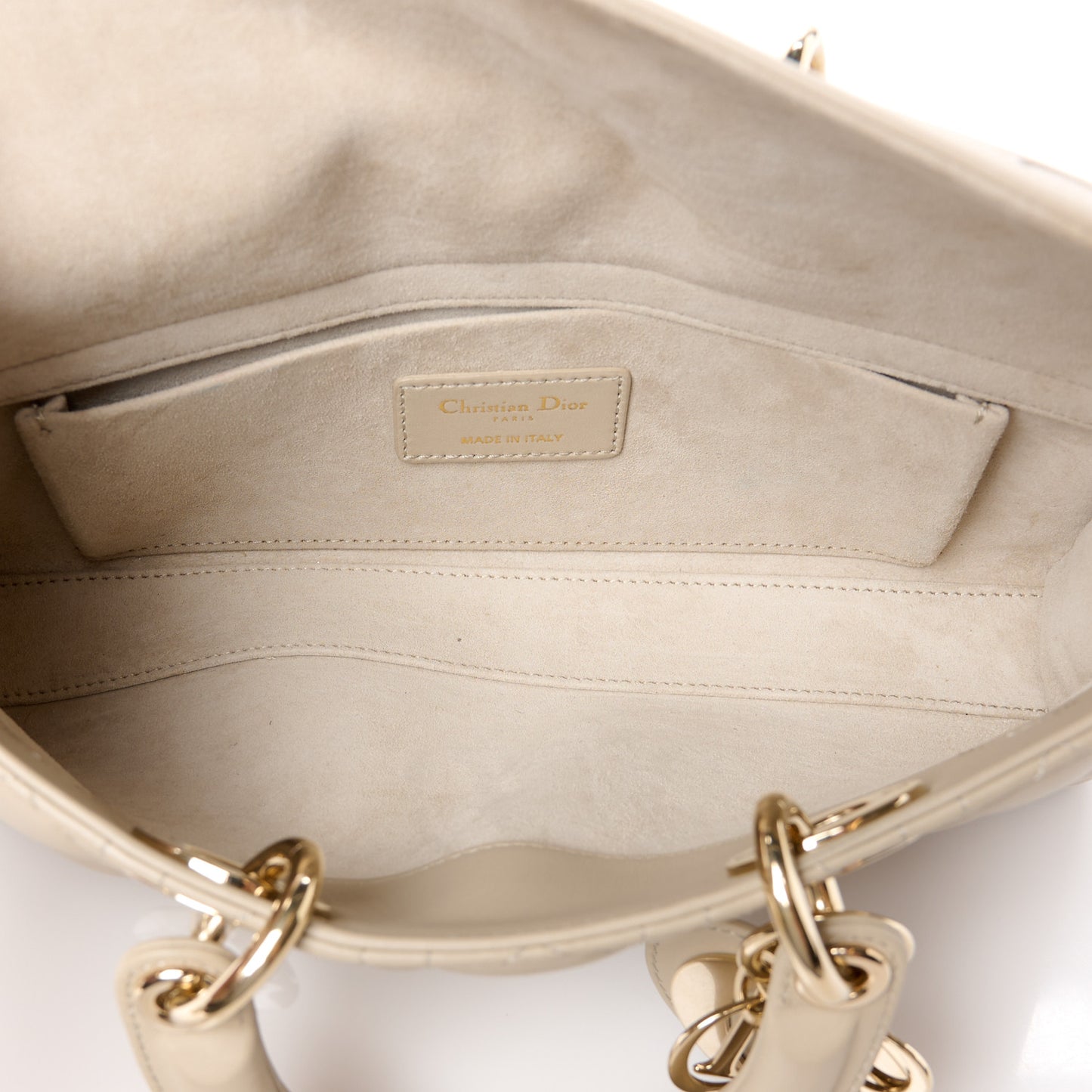 Lambskin Cannage Medium Lady D-Joy Hazelnut