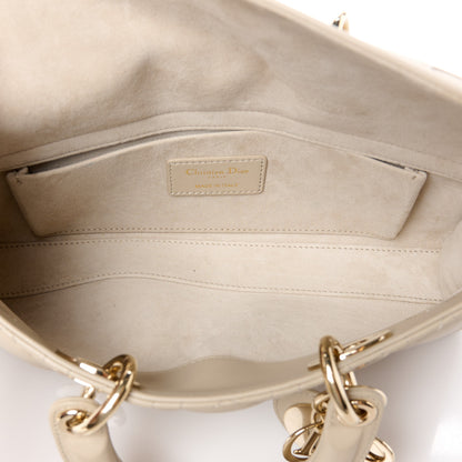 Christian Dior Lambskin Cannage Medium Lady D-Joy Hazelnut 5 of 10