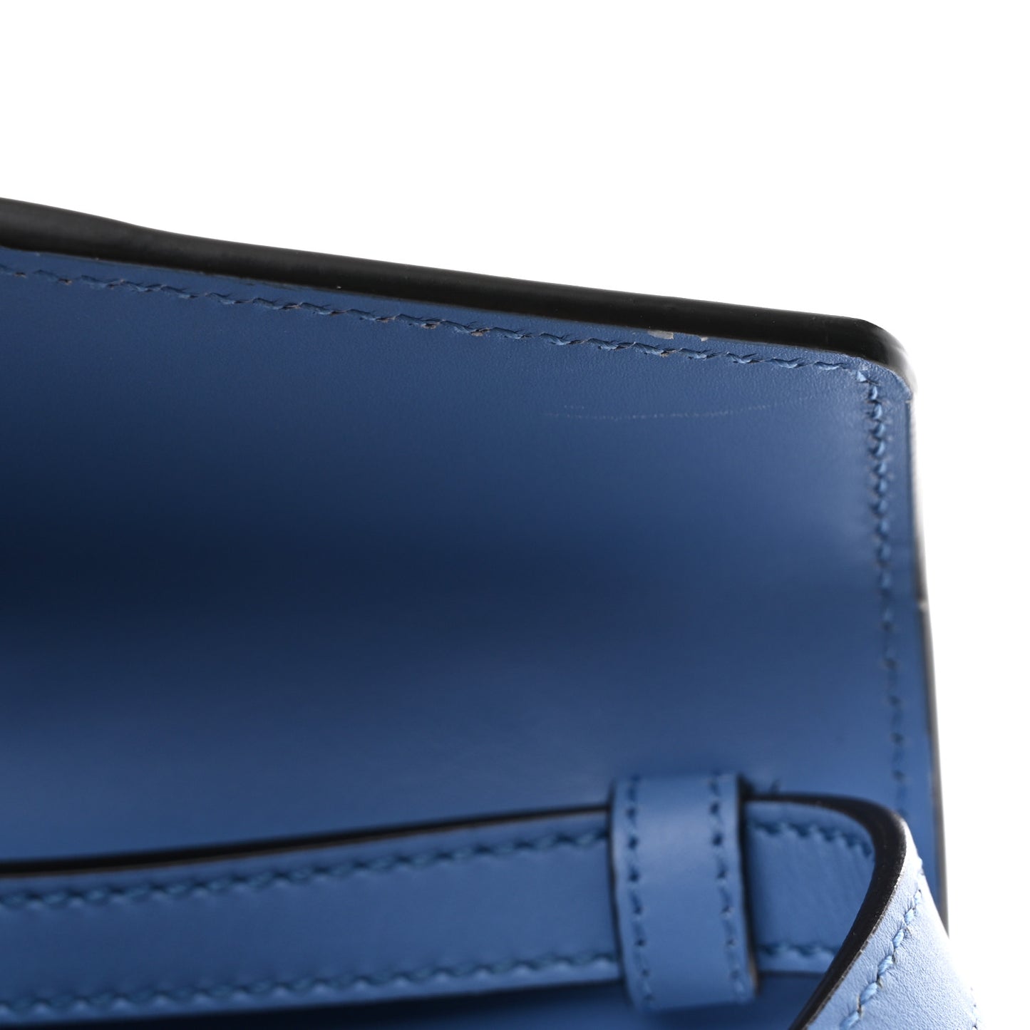 Vitello Fontanella Web Mini Sylvie Top Handle Bag Clear Sky Blue