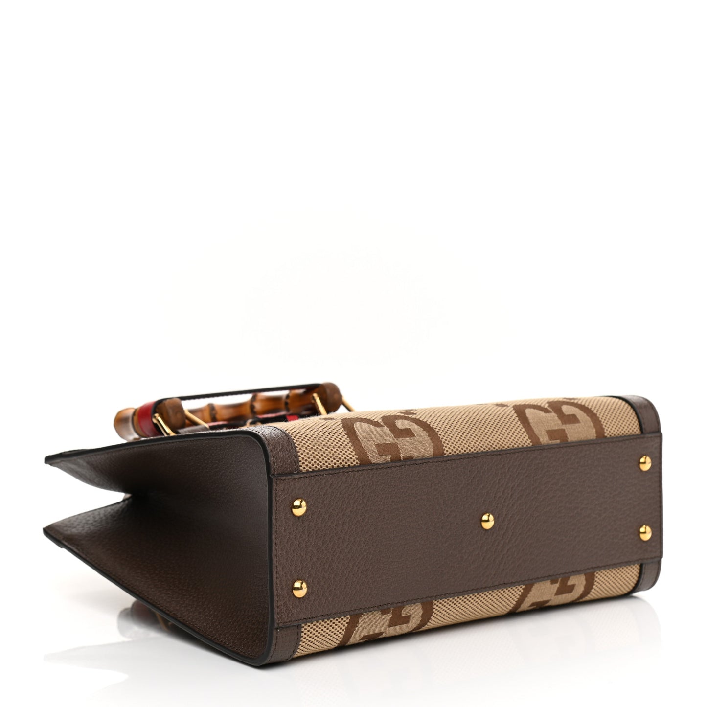 Monogram Jumbo GG Textured Dollar Calfskin Small Diana Tote Bag Camel Ebony New Acero Pomegranate Red