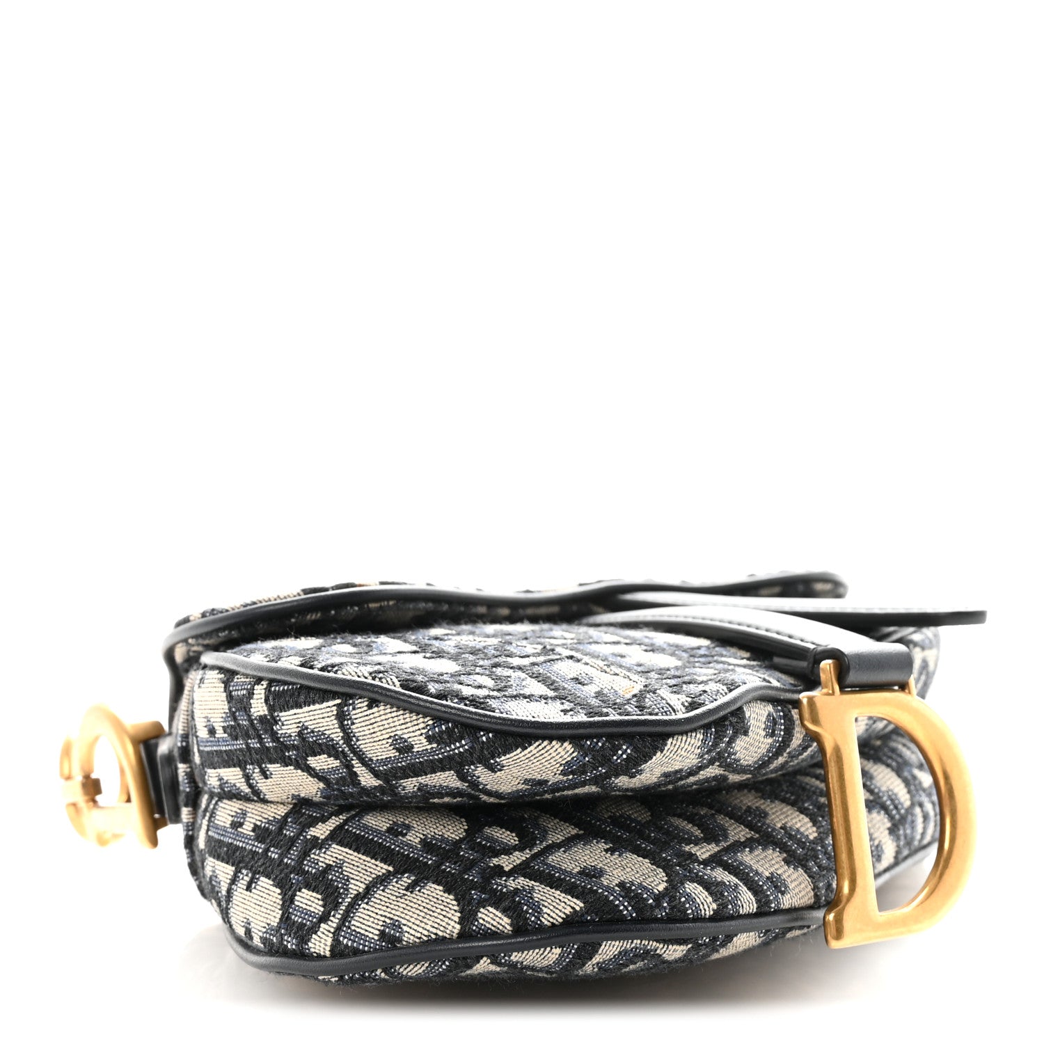 Christian Dior Oblique Mini Saddle Bag Blue 4 of 10