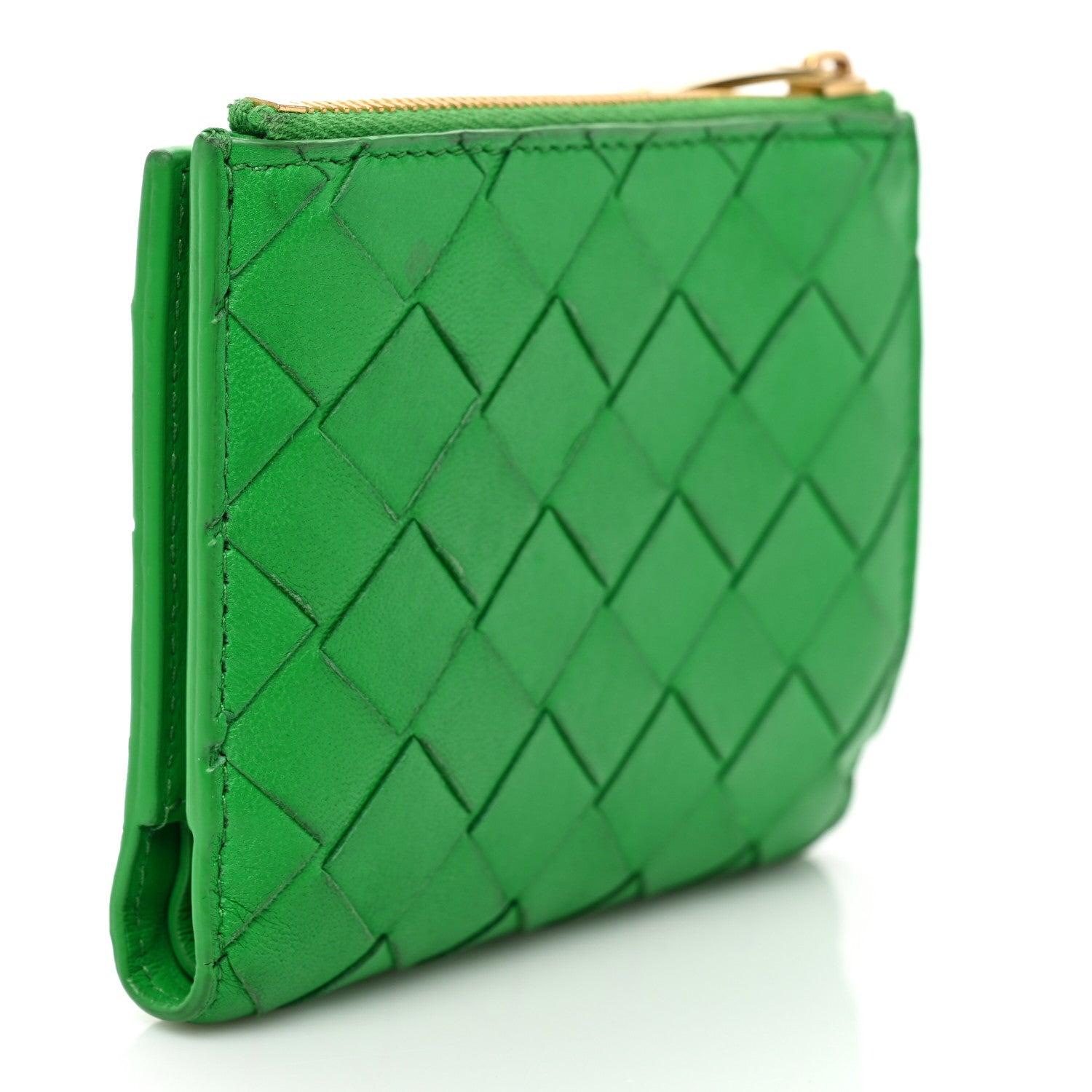 Bottega Veneta Nappa Intrecciato Bifold Zip Wallet Parakeet 4 of 6
