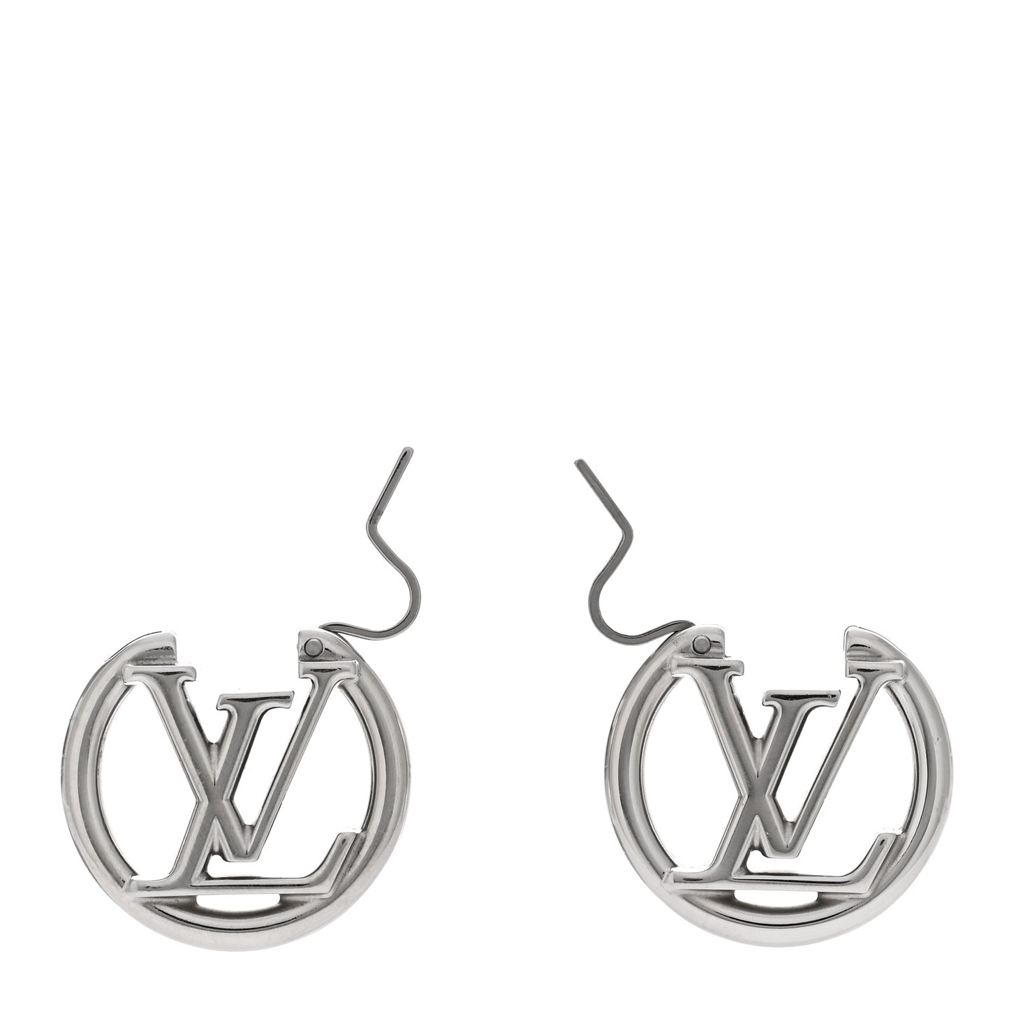 Palladium Small Louise Hoop Earrings Silver