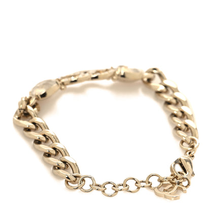 Chanel Glass Crystal CC Chain Bracelet Gold 3 of 5