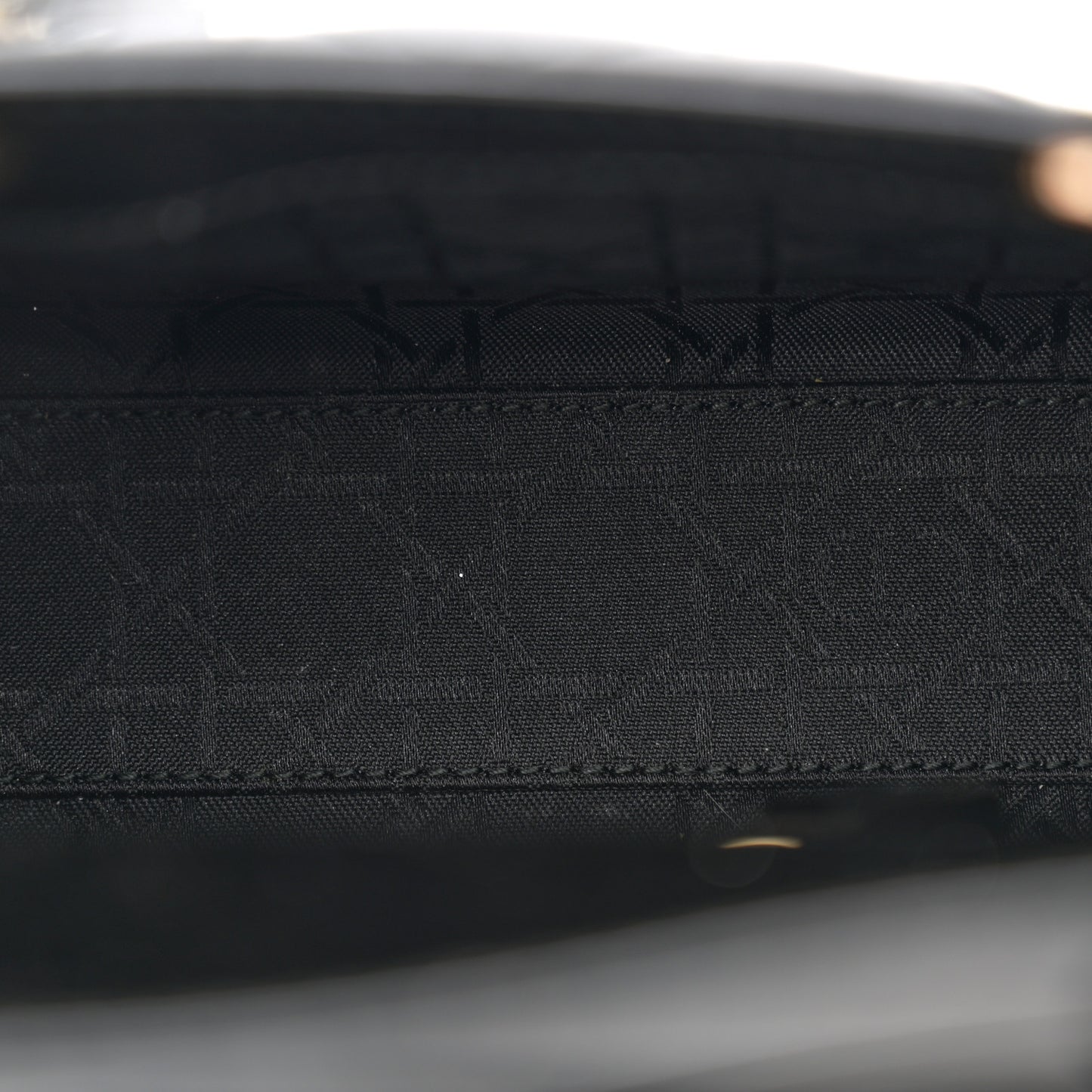 Patent Cannage Mini Lady Dior Black