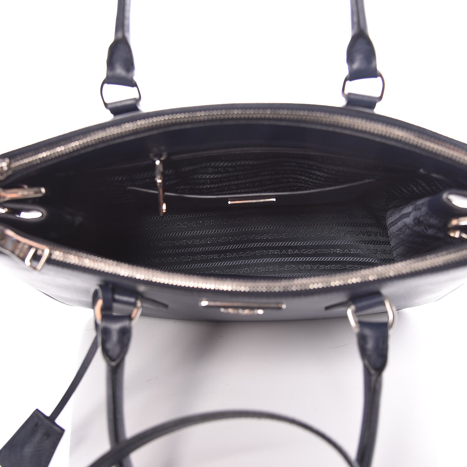 Prada Saffiano Medium Galleria Double Zip Tote Baltico 5 of 9