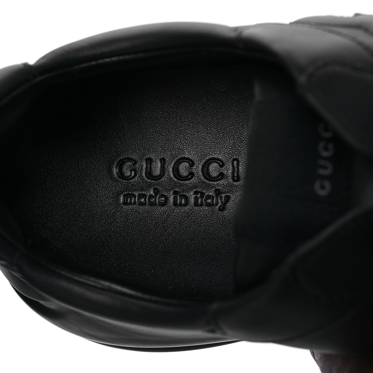 Gucci Dali Soft Calfskin Cut Out Interlocking G Mens Rhyton Sneakers 11 Black Ivoire 9 of 10