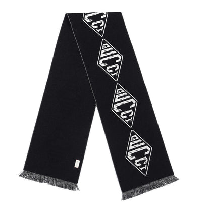 Gucci Wool Cashmere Logo Scarf Black 2 of 4