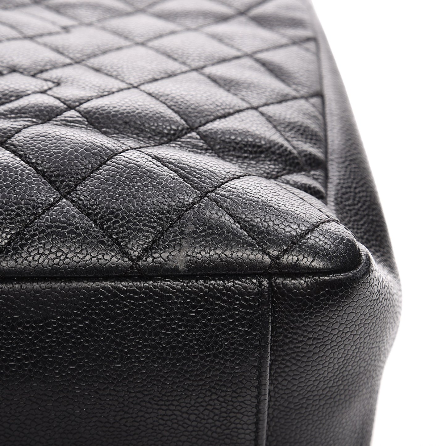 Caviar Quilted Grand Shopping Tote GST Black