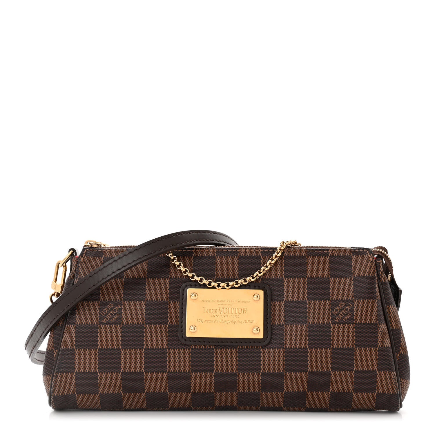 Louis Vuitton Damier Ebene Eva Clutch 1 of 9
