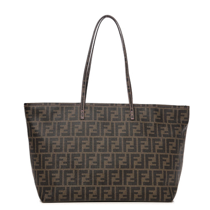 Fendi Zucca Spalmati Medium Roll Tote Tobacco Light Pink 1 of 8