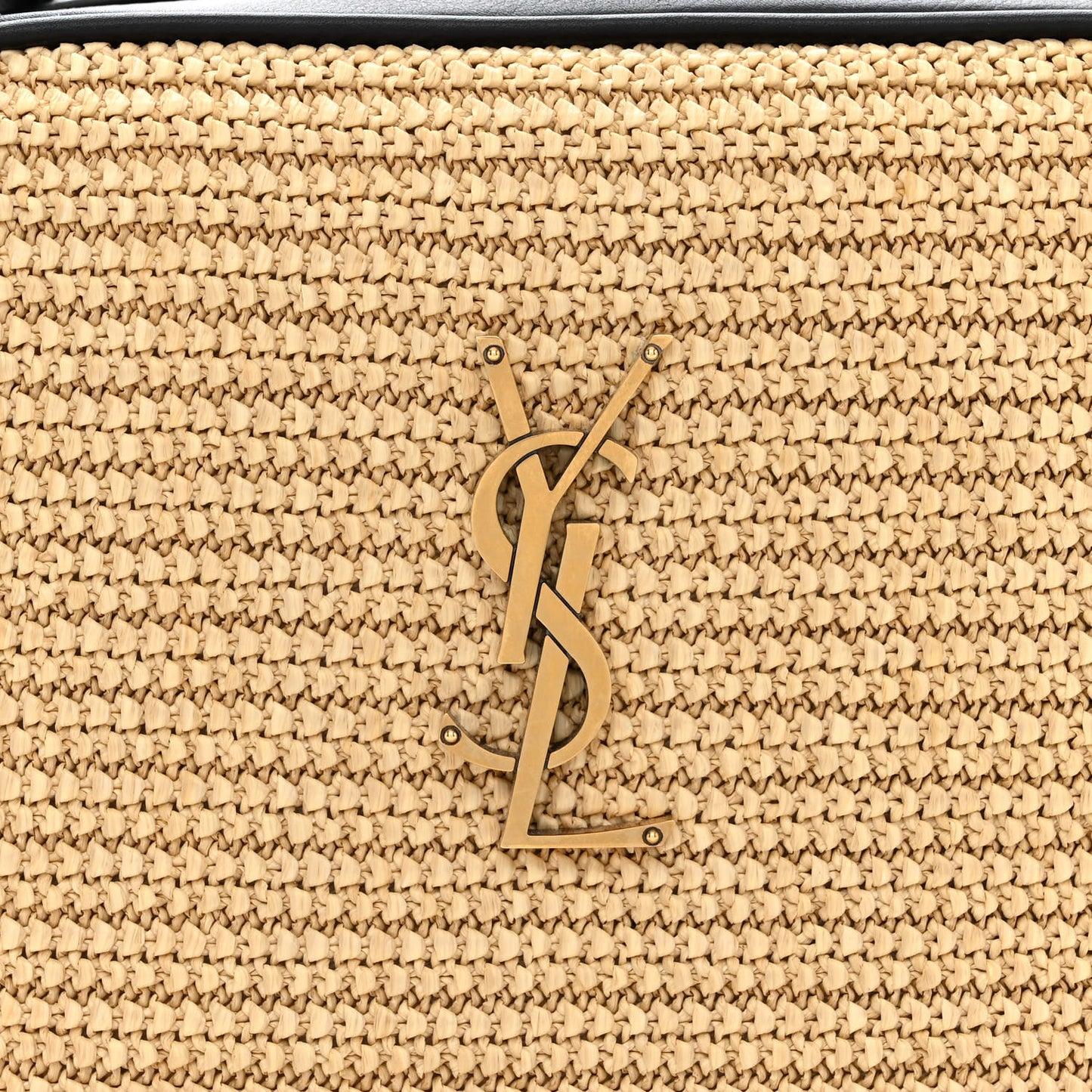 Raffia Canvas Monogram Lou Camera Bag Beige Black