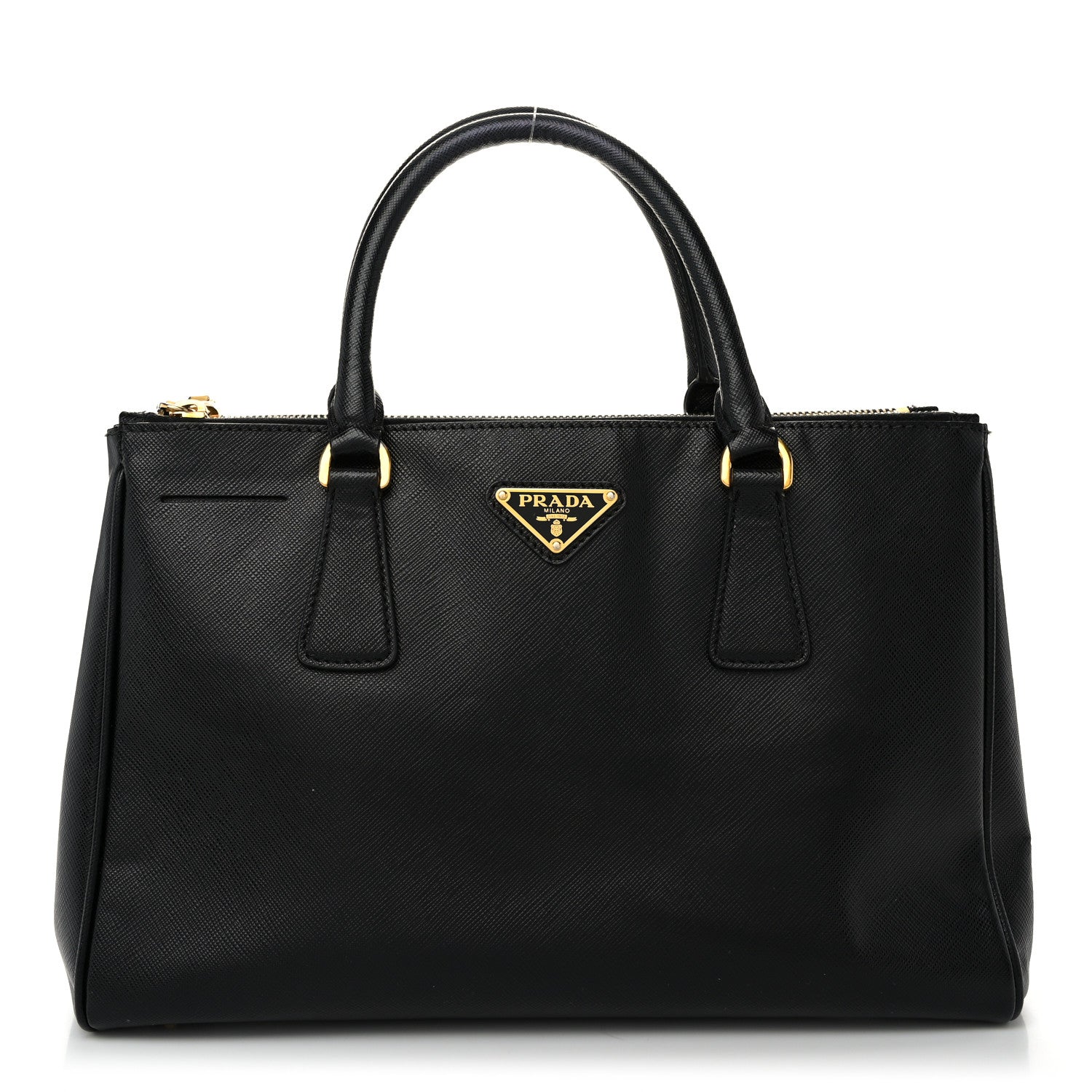 Prada Saffiano Small Galleria Double Zip Tote Black 1 of 10