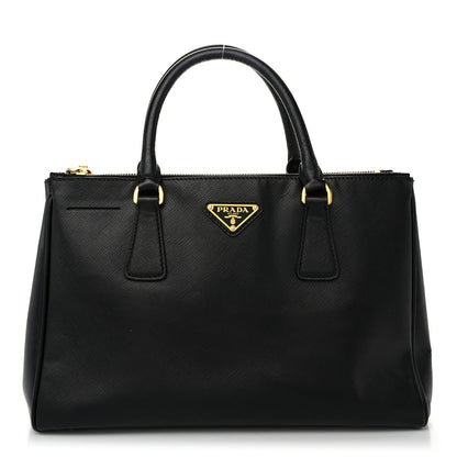 Prada Saffiano Small Galleria Double Zip Tote Black 1 of 10