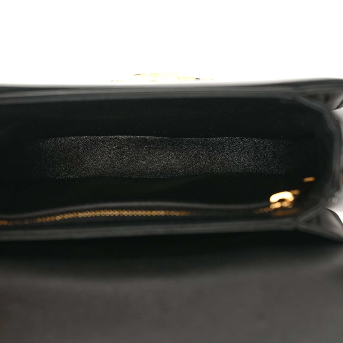 Shiny Calfskin Besace Clea Triomphe Black