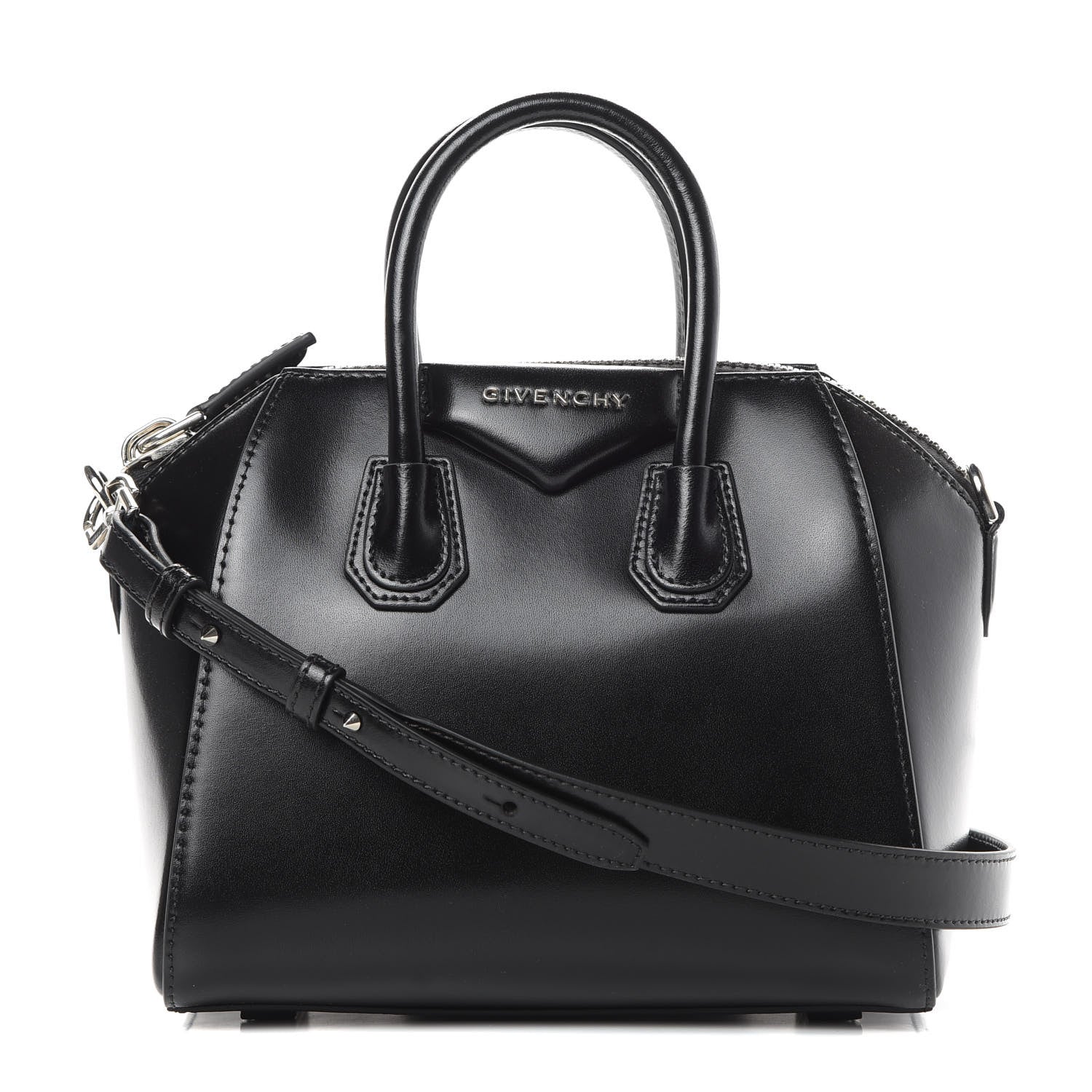 Givenchy Shiny Lord Calfskin Mini Antigona Black 1 of 11
