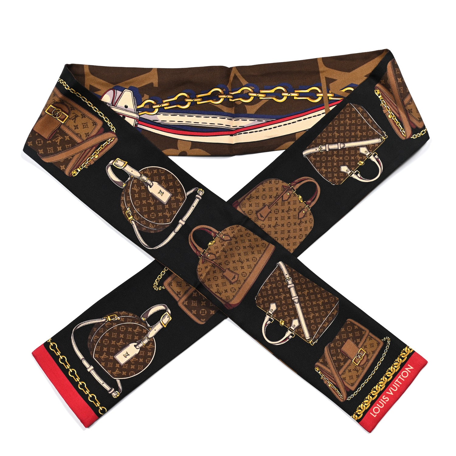 Louis Vuitton Silk Monogram Tribute To Bandeau Marron 1 of 4