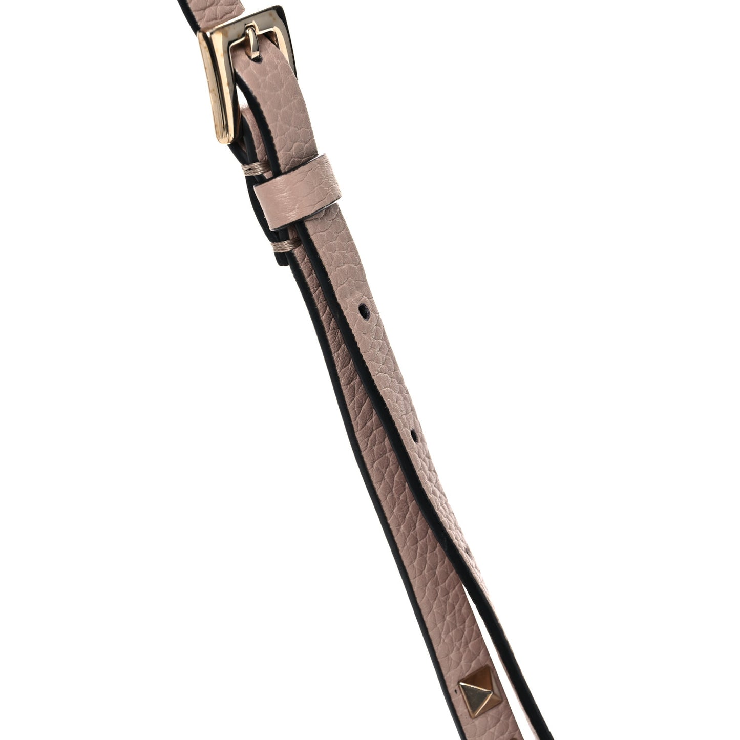 Pebbled Calfskin Medium Rockstud Flip Lock Crossbody Bag Poudre