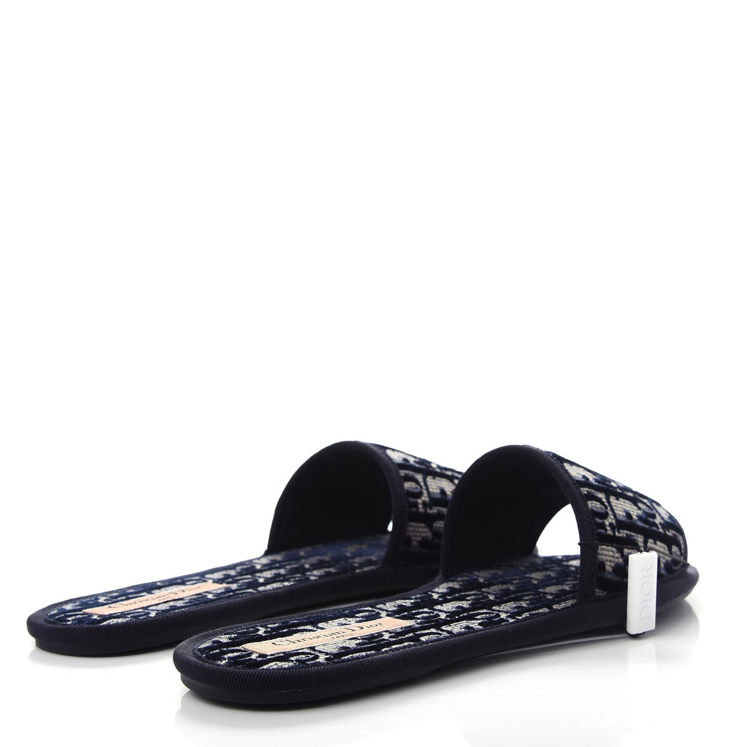 Christian Dior Velvet Oblique Chez Moi Sandal 39.5 Deep Blue 4 of 11