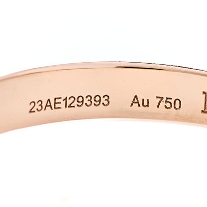 Hermes 18K Rose Gold Diamond PM Clou de Forge Ring 49 5 5 of 7