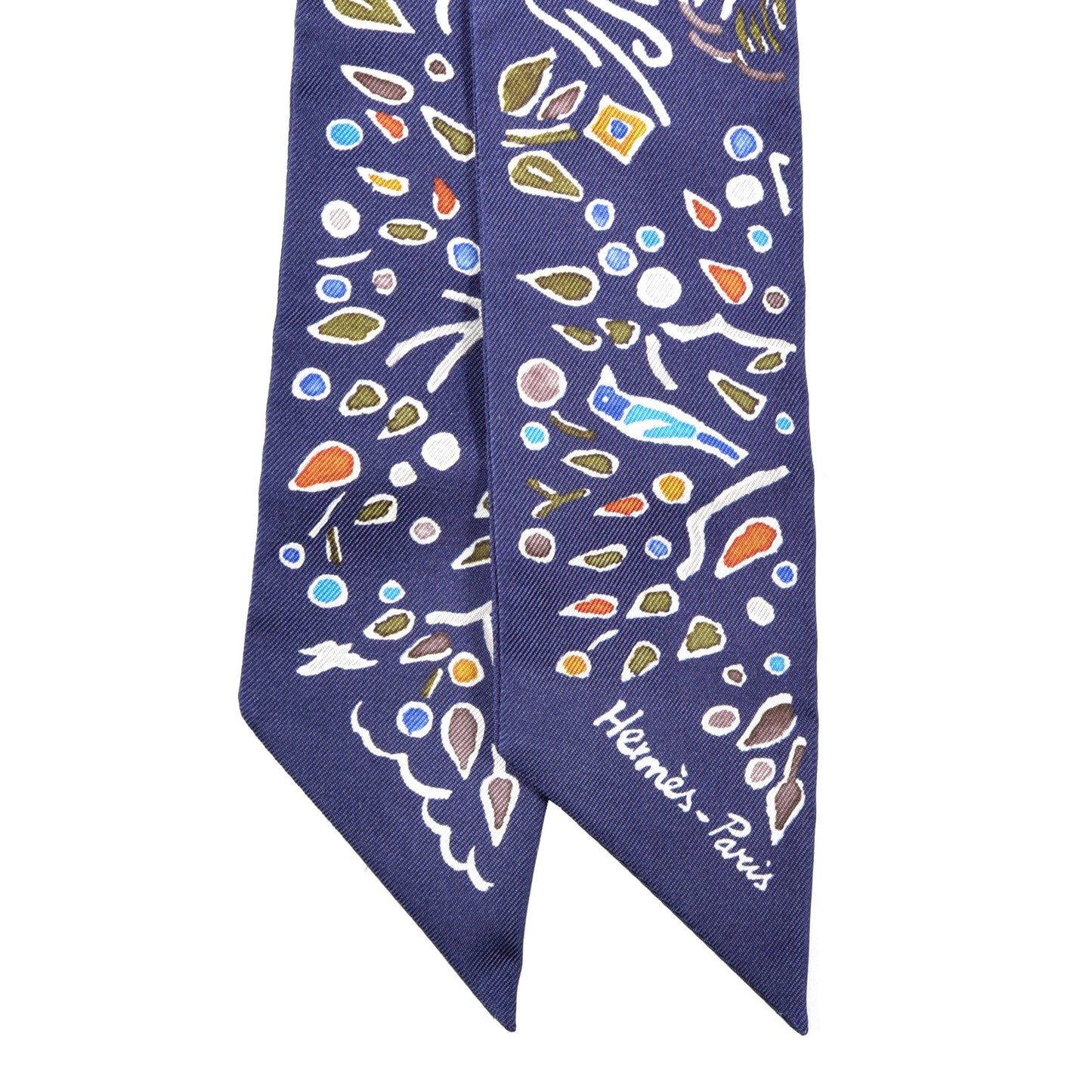 Silk Isola Di Primavera Twilly Marine Kaki White