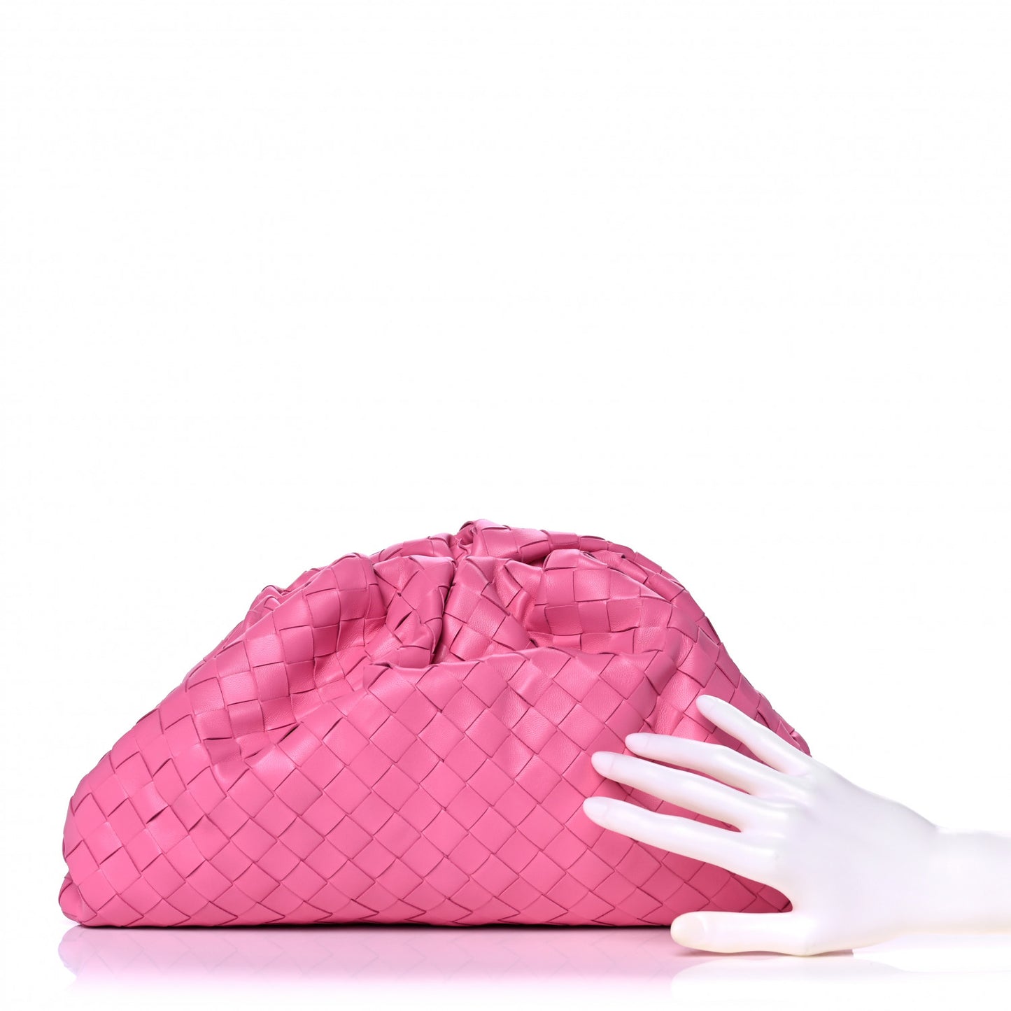 Nappa Maxi Intrecciato The Pouch Oversized Clutch Pink