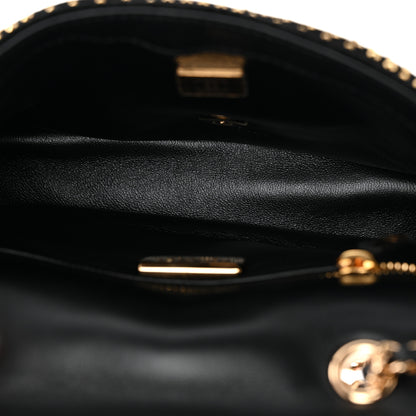 Chanel Velvet Strass Evening Flap Bag Black Gold 5 of 11