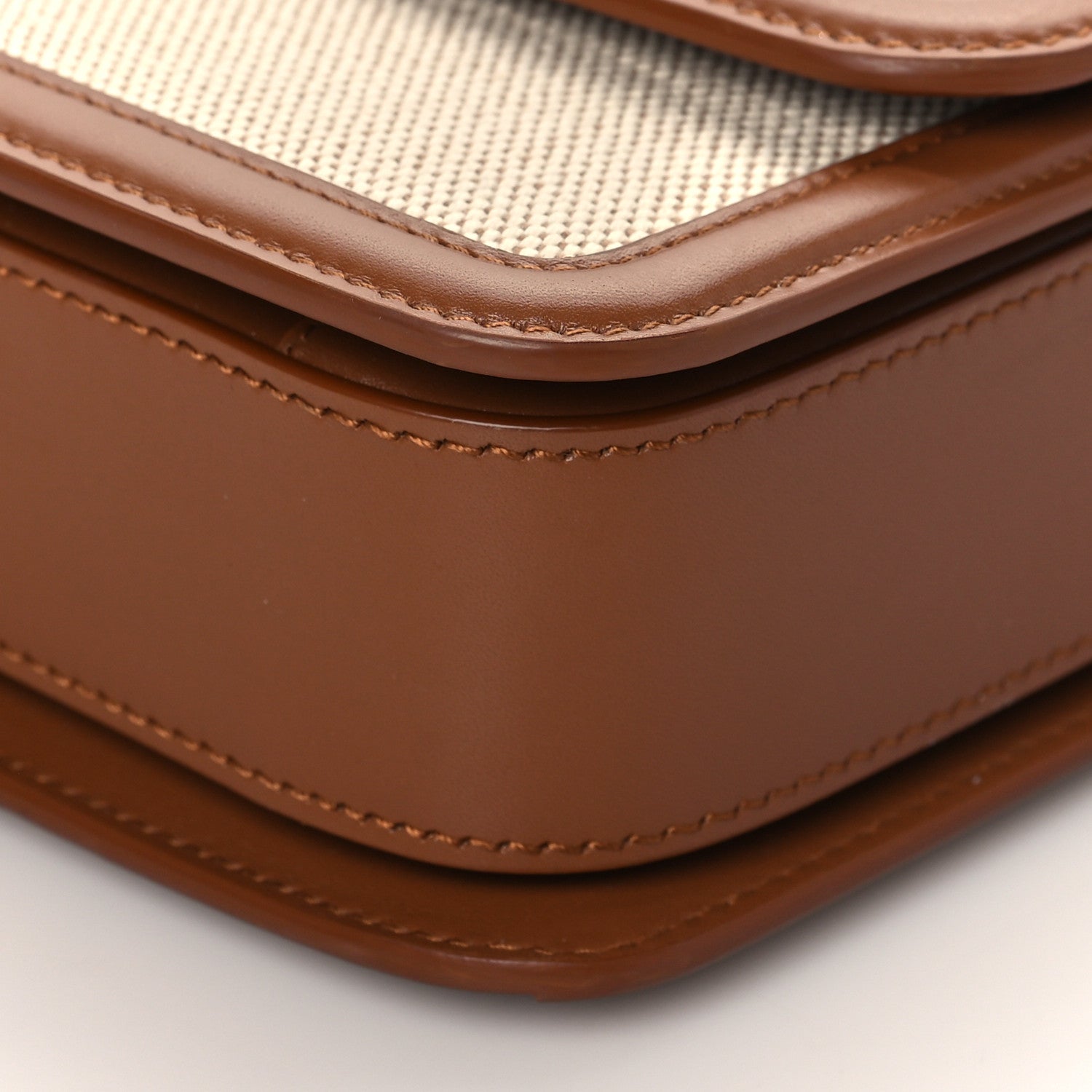 Saint Laurent Canvas Monogram Medium Solferino Satchel Beige Cognac 9 of 9