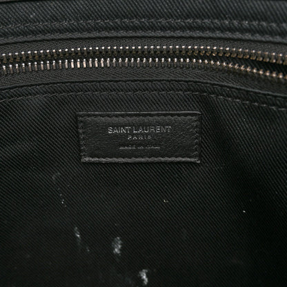 Saint Laurent Smooth Calfskin Rive Gauche Small Tote Black 6 of 10