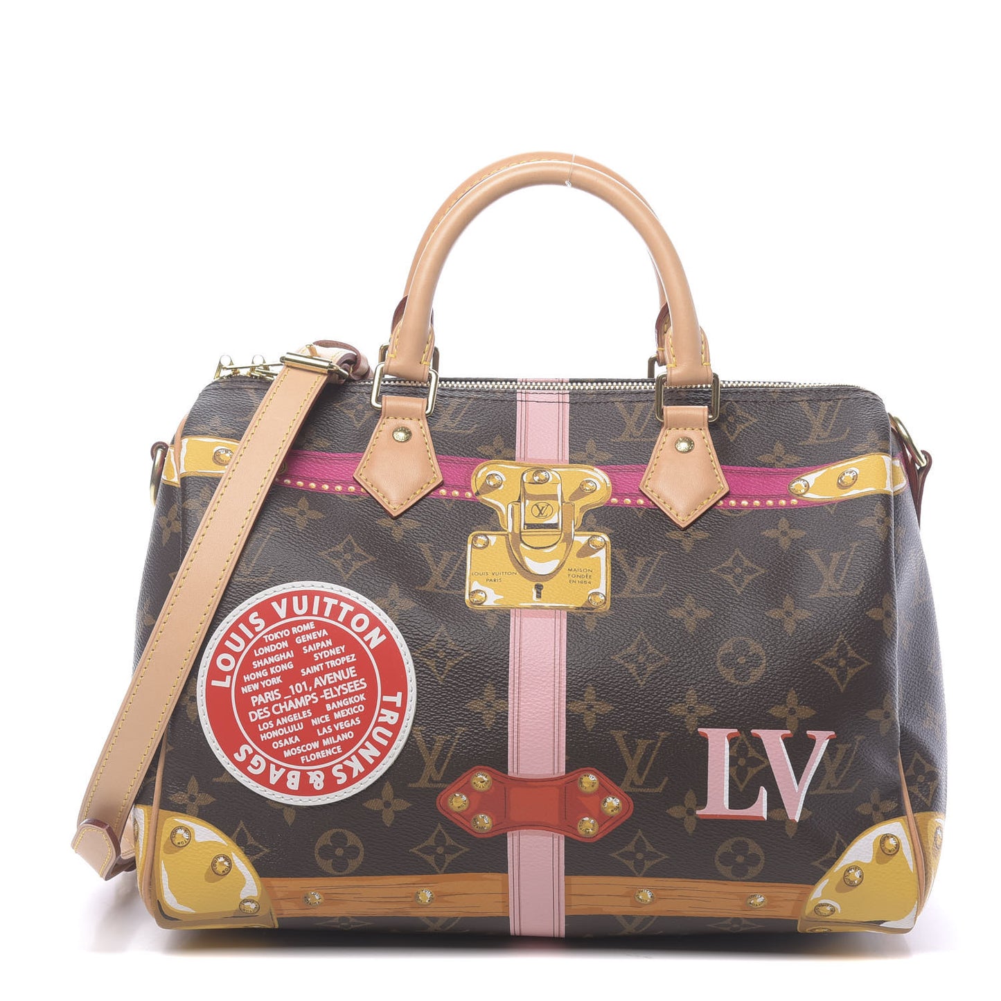Monogram Summer Trunks Speedy Bandouliere 30