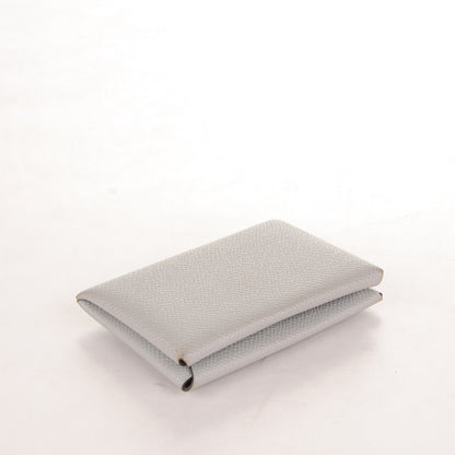 Hermes Epsom Calvi Card Case Gris Mouette 4 of 11