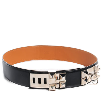 Hermes Box Collier De Chien CDC Belt 85 Noir 1 of 6