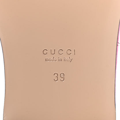 Gucci Velvet Crystal Square G Madelyn Slide Sandals 39 Light Raspberry Rose 6 of 11