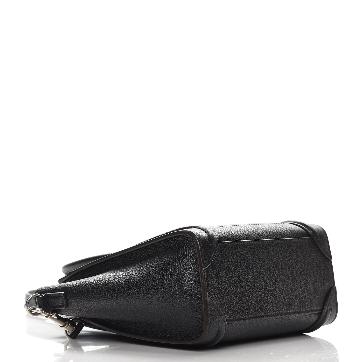 Celine Drummed Calfskin Nano Luggage Black 4 of 6