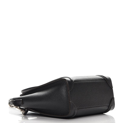 Celine Drummed Calfskin Nano Luggage Black 4 of 6