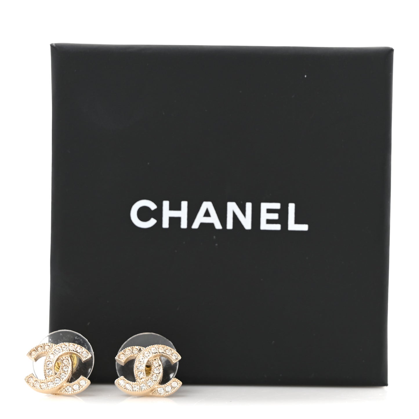 Crystal Mini Timeless CC Earrings Gold