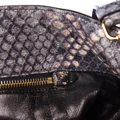 Prada Cervo Lux Snakeskin Print Shopping Bag Naturale 7 of 15