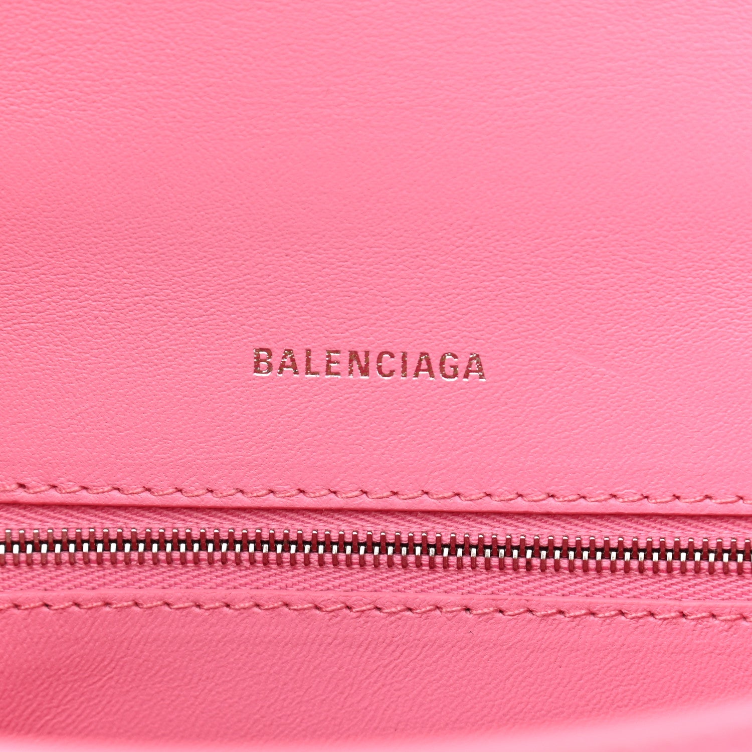 Balenciaga Calfskin Crocodile Embossed Degrade Small Hourglass Top Handle Bag Sweet Pink 6 of 10