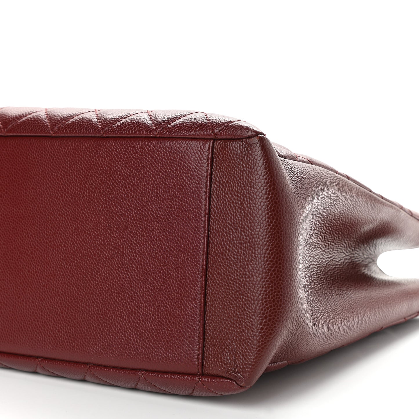 Caviar Quilted Grand Shopping Tote GST Burgundy