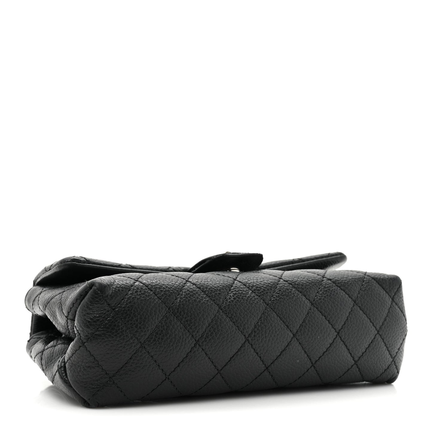 Grained Calfskin Quilted 2.55 Reissue Flap Belt Bag Clutch Black