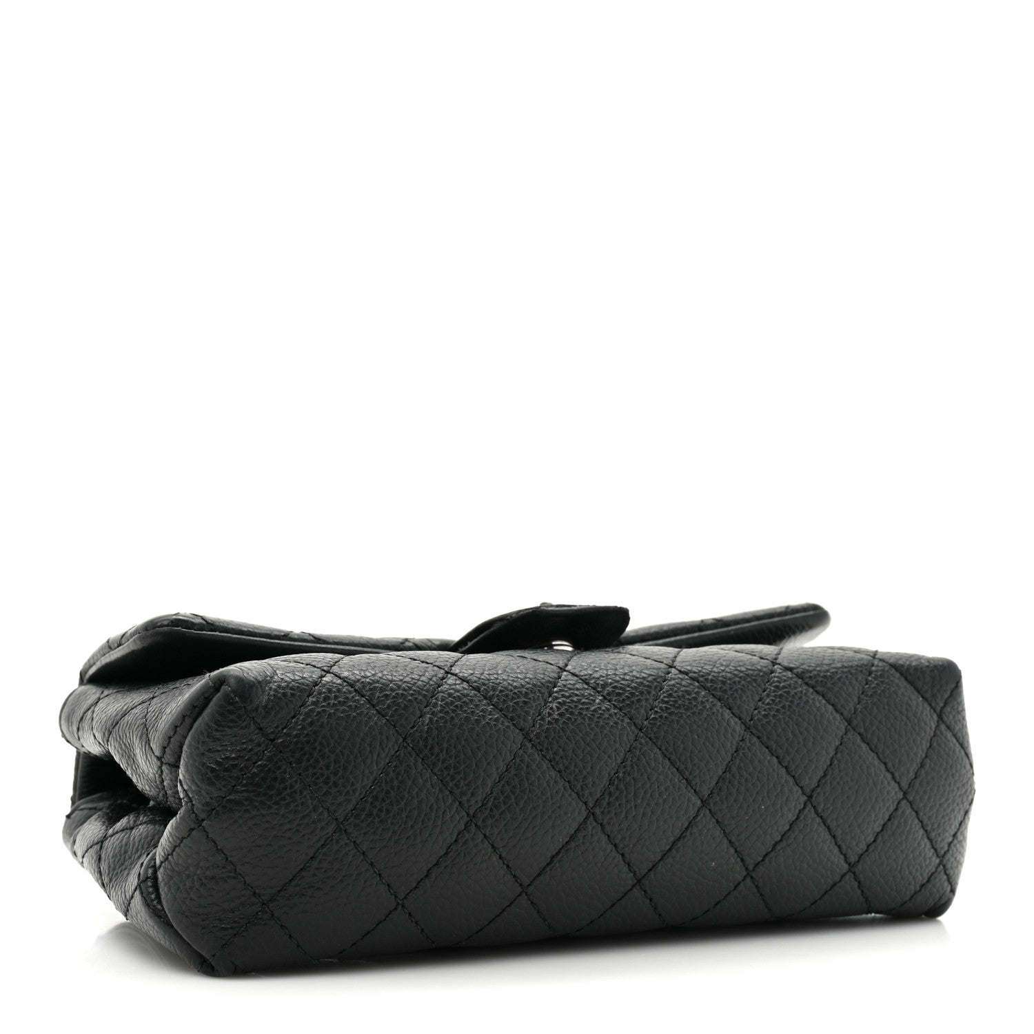 Chanel Grained Calfskin Quilted 2.55 Reissue Flap Belt Bag Clutch Black 4 of 16