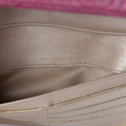 Chanel Lambskin Embossed Camellia Large Gusset Flap Wallet Pink 7 of 8