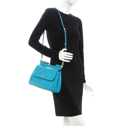 Dolce & Gabbana Dauphine Calfskin Medium Miss Sicily Satchel Turquoise 2 of 7