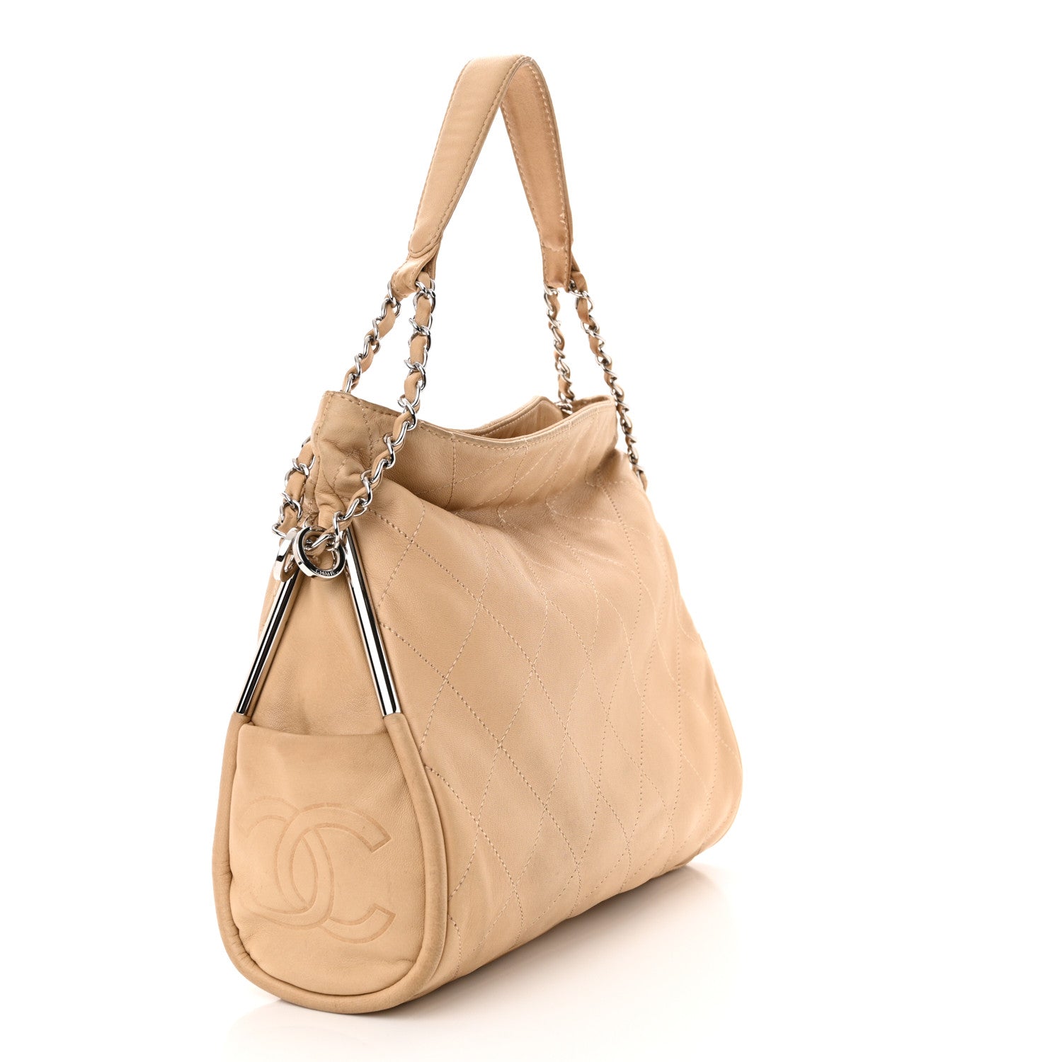 Chanel Lambskin Stitched Medium Ultimate Soft Tote Beige 3 of 21