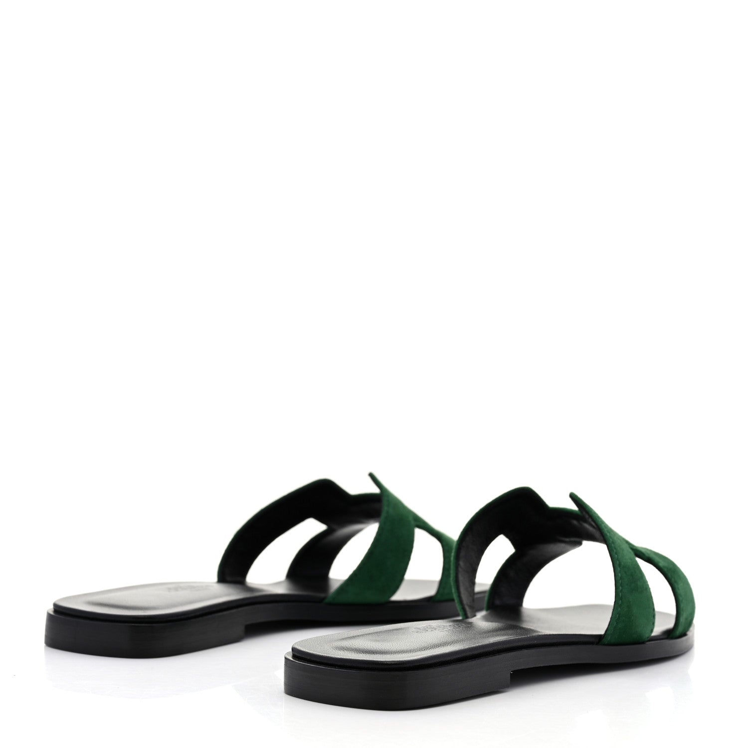 Hermes Suede Goatskin Oran Sandals 36 Vert Electrique 4 of 9