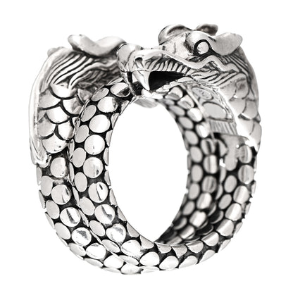 John Hardy Sterling Silver Legends Naga Dragon Coil Ring 56 7.5 1 of 5